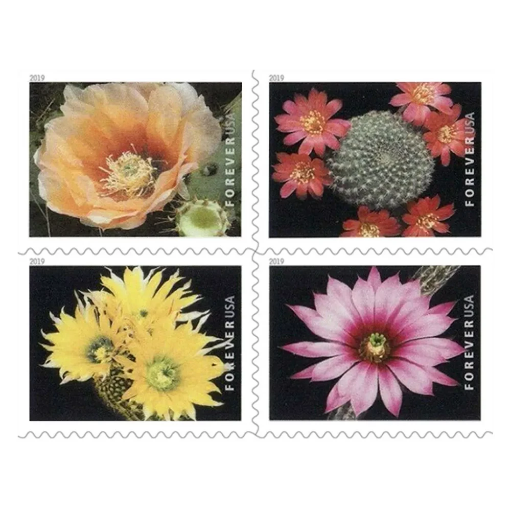 (2019) USPS Cactus Flowers Forever First Class Postage Stamps