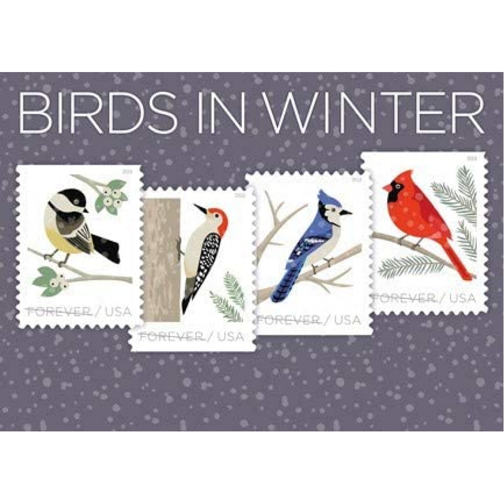 2018 USPS Forever Stamp Sheets Featuring Birds ( Birds in Winter)